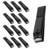 Carbon Steel Fingernail Clipper Black, 12 PCS High Hardness Black Nail Clippers Matte Nail Cutter Small Toenail Clipper Thick Nails Clippers for Men Women view 1