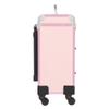 BIAZFYIUW Makeup Train Case, Multi-Functional Large Rolling Makeup Train Case with Aluminum Frame, Travel Beauty Storage for Makeup Artists, Salon Professionals & Home Use (Pink) view 3