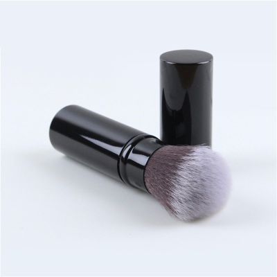 Retractable Kabuki Makeup Brushes,Travel Kabuki Powder Foundation Makeup Brush Powder Foundation Brush Contour Blush Bronzer Face Blender Brush for Blending Liquid, Blush(Black)