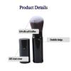Retractable Kabuki Makeup Brushes,Travel Kabuki Powder Foundation Makeup Brush Powder Foundation Brush Contour Blush Bronzer Face Blender Brush for Blending Liquid, Blush(Black) view 2