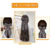 White Leopard Print Hair Clips for Women Girls Hair Bows Clip for Women Girls Bow Hair Clips Barrette for Thick Thin Hair Decorations with Leopard Prints Bowknot view 2