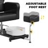Reclining Pedicure Chair with Hydraulic Lift, Stool, Footrest & Massage Basin, Adjustable Pedicure Unit Station, 360 Swivel Spa Station Pedi Chair for Foot Bath Beauty Spa Salon Salon Home Use, Black view 4