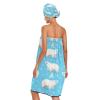 Bulletgxll Winter Polar Bears Women's Shower Wrap Towel Set of 3 Adjustable Spa Body Wrap Super Absorbent Bathrobe with Hair Towel & Headband view 2