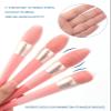 100 Pieces Makeup Brush Covers for Travel Cosmetic Makeup Brushes Protector, Reusable Expandable Mesh Cover Brush Guard Protector Set for Professional & Daily Use view 4
