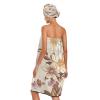Bulletgxll Elegant Floral Women's Shower Wrap Towel Set of 3 Adjustable Spa Body Wrap Super Absorbent Bathrobe with Hair Towel & Headband view 2