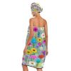 Bulletgxll Vibrant Wildflower Women's Shower Wrap Towel Set of 3 Adjustable Spa Body Wrap Super Absorbent Bathrobe with Hair Towel & Headband view 2