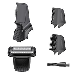 2 Pack Trimmer Replacement Blade Head for Manscaped, Replacement Foil Blade & V-Shaped Blade Lawn Mower 4.0, 3.0, 3.0 Plus, 2.0, Replacement Blade Head for Body Hair Grooming and Close Intimate