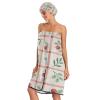 Bulletgxll Garden Berry Checked Women's Shower Wrap Towel Set of 3 Adjustable Spa Body Wrap Super Absorbent Bathrobe with Hair Towel & Headband view 3