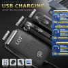 Electric Foil Shaver for Men 3-Piece Grooming Kit with Floating Blades & LED Display, IPX7 Waterproof Wet/Dry Beard Trimmer, Cordless Rechargeable Electric Razor for Travel (Black) view 2