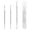 3PCS Ingrown Toenail File and Lifters, Pedicure Tools for Feet, Stainless Steel Double Ended Ingrown Toenail Tool, Ingrown-Toenails Removal Kit with Storage Case for Under Nail Clean (Silver) view 1