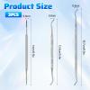 3PCS Ingrown Toenail File and Lifters, Pedicure Tools for Feet, Stainless Steel Double Ended Ingrown Toenail Tool, Ingrown-Toenails Removal Kit with Storage Case for Under Nail Clean (Silver) view 2