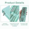 7 Pcs Manicure Pedicure Set Stainless Steel Nail Clippers Pedicure Kit Professional Nail Care Beauty Tools with Portable Zipper Pack Travel Essentials Manicure Pedicures Kit for Men and Women (Green) view 3