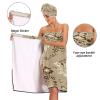 Bulletgxll Vintage Floral Women's Shower Wrap Towel Set of 3 Adjustable Spa Body Wrap Super Absorbent Bathrobe with Hair Towel & Headband view 4