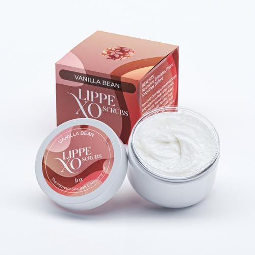 The Midwest Sea Salt Company - Vanilla Bean Exfoliating Lip Scrub - Lippe XO - Exfoliating Body Scrub