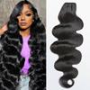 12A Body Wave Bundles Human Hair 100% Unprocessed Brazilian Virgin Human Hair Bundles Extensions Quick Weave Bundles Natural Black Color 24 Inch view 1