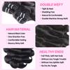 12A Body Wave Bundles Human Hair 100% Unprocessed Brazilian Virgin Human Hair Bundles Extensions Quick Weave Bundles Natural Black Color 24 Inch view 3