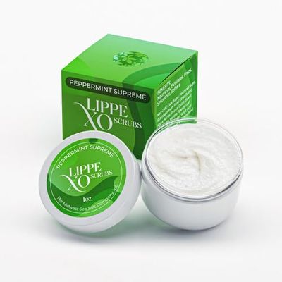 The Midwest Sea Salt Company - Peppermint Supreme Exfoliating Lip Scrub - Lippe XO - Exfoliating Body Scrub