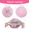 2Pcs Pink Deep Conditioning Hot Oil Hair Treatment Caps, Double Layer, Waterproof Deep Conditioning Hair Cap, Reusable Shower & Steam Caps view 3