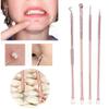 4PCS/Set Blackhead Removal Tool Pimple Cleansing Kit Stainless Steel Acne Extractor with Box Rose Gold view 4