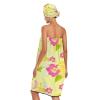 Bulletgxll Vibrant Flowers Women's Shower Wrap Towel Set of 3 Adjustable Spa Body Wrap Super Absorbent Bathrobe with Hair Towel & Headband view 2