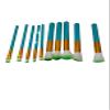 Professional 10-Piece Makeup Brush Set, Teal with Gold Ferrule, Green-Tipped Synthetic Bristles for Cosmetic Application,professional makeup brush set view 2