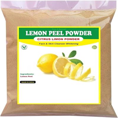 Organic Lemon Peel Powder, 200g Total Weight, Natural Citrus Limon, 2 Pack of 100g Each