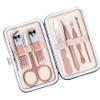 7Pcs Nail Clipper Set, Portable Travel Manicure Set, Stainless Steel & Carbon Steel Mini Manicure Kit, Exquisite Rose Gold Kit for Women and Men view 1