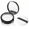 20g (0.7 oz) No Leaks Empty Reusable Plastic Loose Powder Container, Portable DIY Makeup Powder Container Compact Case Plastic Cosmetic Jars with Sponge Powders Puff Elasticated Net Sifter (Black) view 1