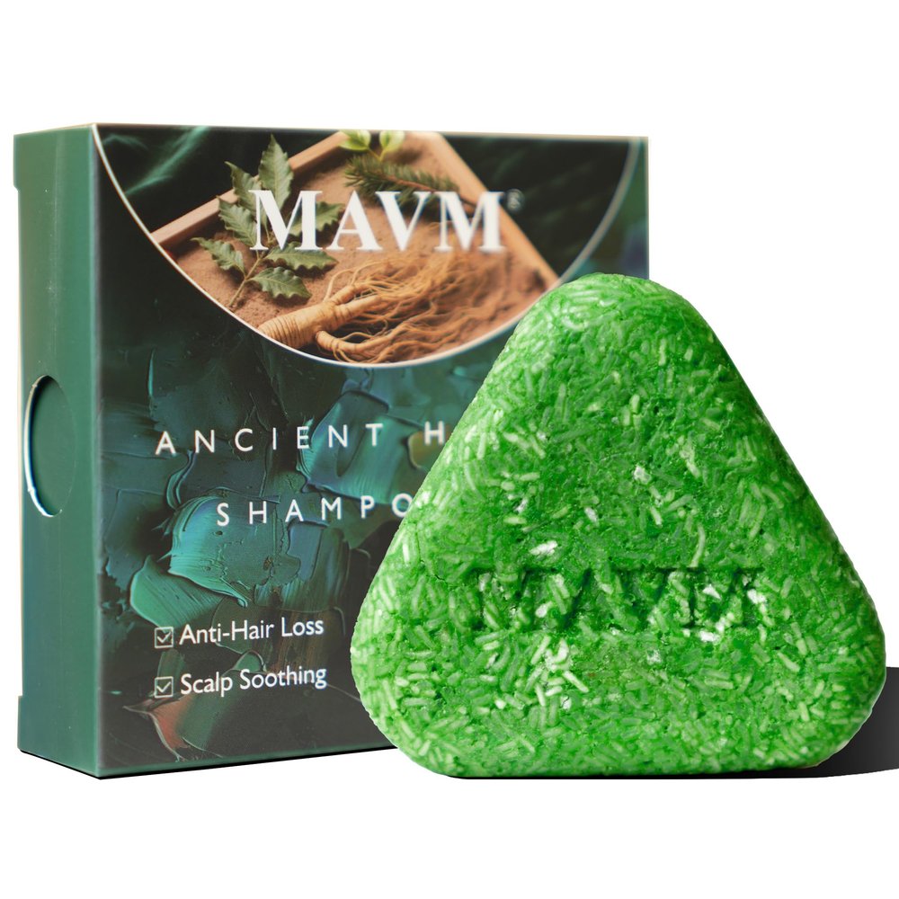 MAVM Usma Herb Thuja Leaf Ginseng Shampoo Bar Herbal Haircare Gentle Cleanser, Solid Soap Bar