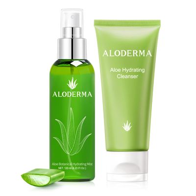 Aloderma Aloe Hydrating Set - Hydrating Cleanser, Aloe Botanical Mist