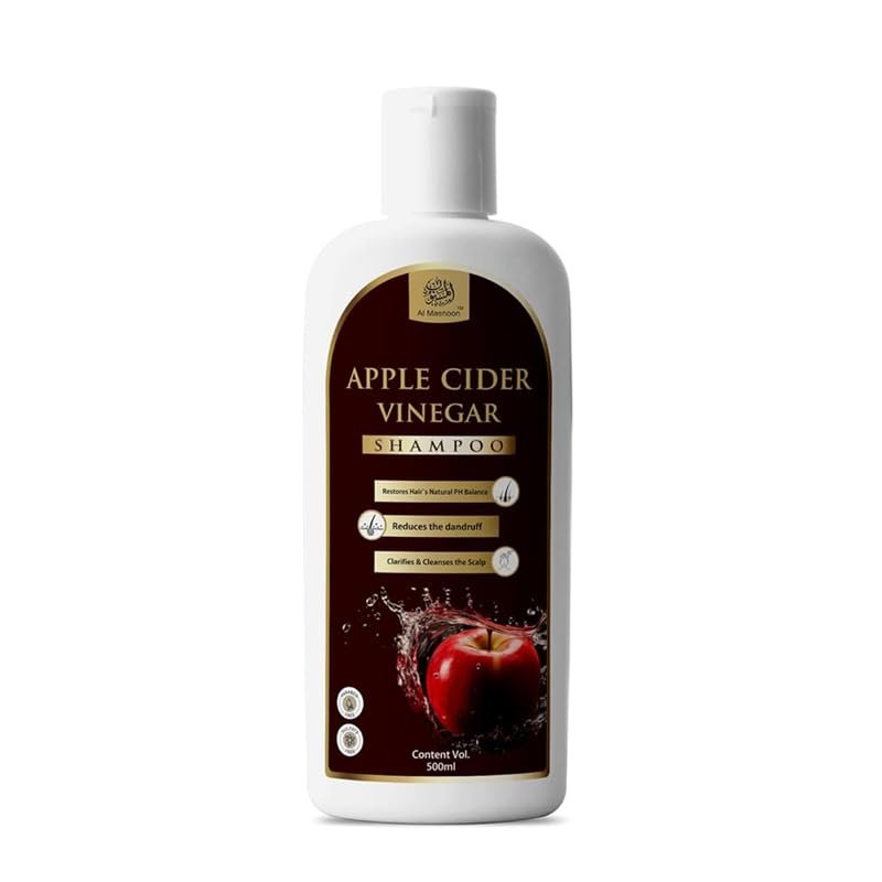 Apple Cider Vinegar Shampoo, Natural pH Balance Formula for Dandruff Control, 500ml