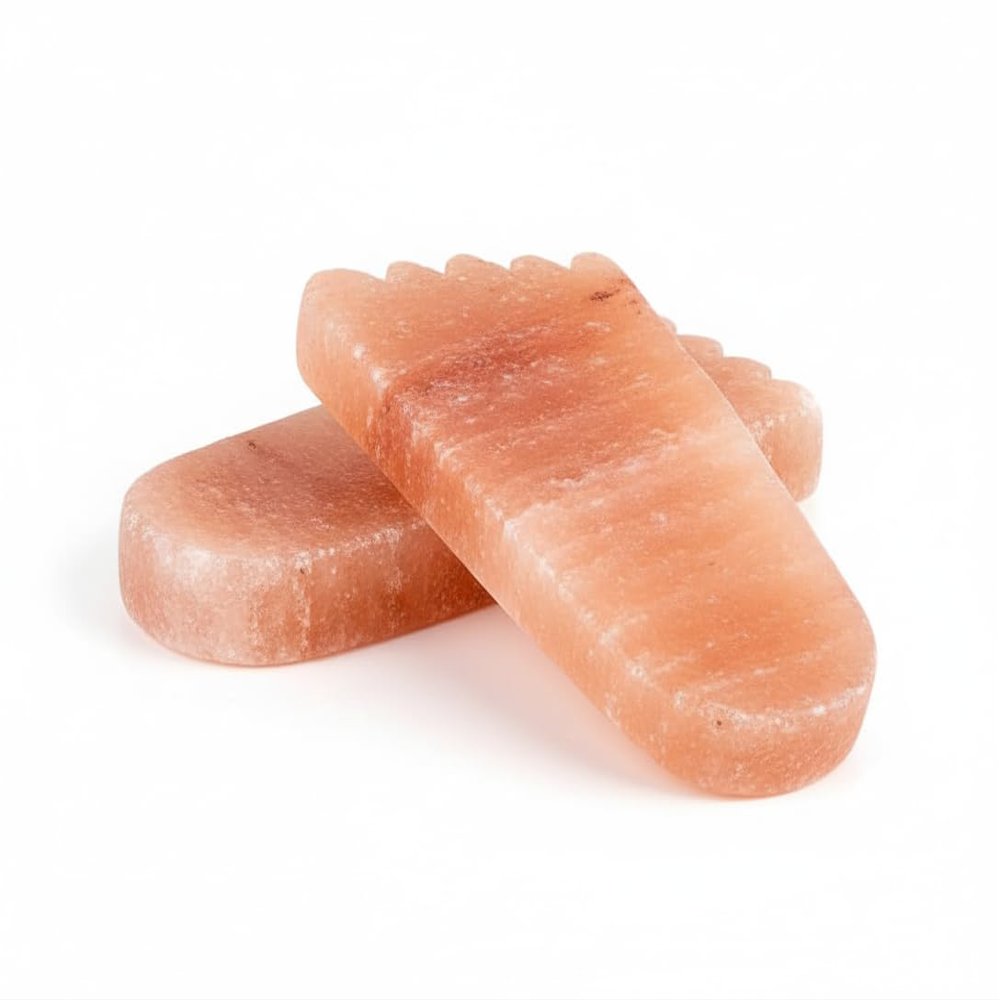 Himalayan Salt Foot Bricks  Pack of 2, 100% Natural Detox Stones (10"x4.5"x1") Foot Shape, for Relaxation & Spa Therapy