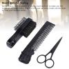 Brrnoo Men Grooming Kit Double Sided Zinc Alloy Beard Comb & Hair Brush for Styling Portable Beard & Hair Grooming Set with Scissors and Storage Bag view 2