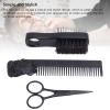 Brrnoo Men Grooming Kit Double Sided Zinc Alloy Beard Comb & Hair Brush for Styling Portable Beard & Hair Grooming Set with Scissors and Storage Bag view 3