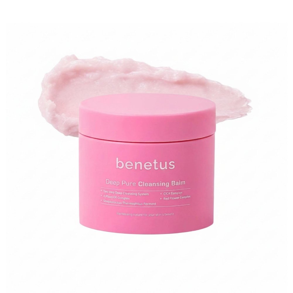 benetus Deep Pure Cleansing Balm, Hydrating Non-Stripping Makeup Remover for Heavy Makeup and Sunscreen, Gentle Facial Cleanser for Oily, Blackhead-Prone & Sensitive Skin, 3.5 fl oz