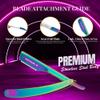 Regale Barber Supply Rainbow Holographic Straight Edge Razor, Multi Titanium Quality Blade Razor For Shave, Classic Stainless Steel Barbero Shaver for a Smooth & Pecise Shave view 2