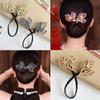 Elegant Leaf Hair Bun Holder with Crystal Filigree for Women Girl for Ethnical Thai Headpieces Hair Jewelry (spreads its) view 3