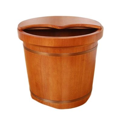 XYIANG Wooden Barrel Foot Spa Wood Bucket for Pedicure,Foot Tub for Soaking Feet,Foot Soak Bucket,Foot Basin for Adults,Foot Bath Spa Tub Practical Comfortable