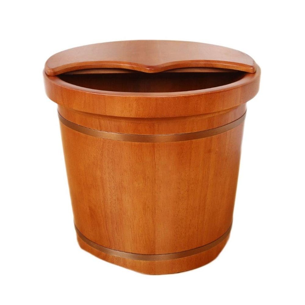 XYIANG Wooden Barrel Foot Spa Wood Bucket for Pedicure,Foot Tub for Soaking Feet,Foot Soak Bucket,Foot Basin for Adults,Foot Bath Spa Tub Practical Comfortable