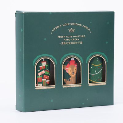 dPois Christmas Hand Cream Gift Set for Women Men 3 Pack Hydrating Hand Lotion Winter Care for Dry Hands Green One Size