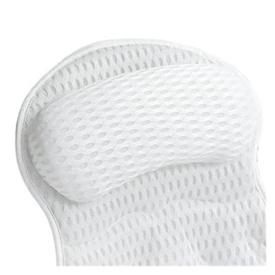 Bath Pillow Bathtub,Compatible For Tub Neck And Back Support, Headrest With Soft 4D Mesh(JJ380-A1)