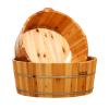 2pcs Solid Wood Foot Spa Bucket - Relaxing Wooden Foot Soaking Tub for Home Pedicure and Massage, for Foot Relaxation and Self-Care view 1