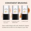 3 In 1 Anti-Wrinkle Foundation Stick Korean Hydrating Lightweight Flawless Eraser Foundation Stick with Brush, Moisturizing Double Head Makeup, Dark Color view 4