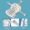 BAFOVY Baby Bath Support Cushion Infant Bath Pillow Newborn Bath Mat with 3 Buckle Safety Straps for Bathtub 0-12 Months Pattern view 2