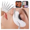 6 Pcs High-Precision False Eyelash Tweezers Set for Beginners - Perfect for Fake Eyelash Extensions, Individual Curved Strip, Nail Art & Makeup Tool(A) view 3