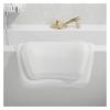 Compatible For Non-Slip Bathtub Pillow With Silicone Sponge Waterproof PU Cover  Universal Bath For Spa, Relaxation, Shower(WHITE) view 3