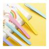 Colorful Stainless Steel Tweezers for Eyelash, Nail Art & DIY Projects - Pink, Blue, Purple Curved & Straight Design(Pink Set) view 4