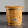 XYIANG Natural Wooden Footbath Bucket,Footbath with Lid for Elderly Bath,Cedarwood Spa Massage Foot Bucket,with Massager Portable Foot Bath Bowl,Thickened Foot Bath,Household Sleep(A) view 2