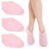3 Pairs Foot Moisturiser Socks Overnight, Spa Cotton Socks for Foot Cream, Lotion Sock for Moisturising for Dry Feet Care, Moisturising Sock for Cracked Heel Repair Women Men (Pink) view 1
