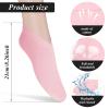 3 Pairs Foot Moisturiser Socks Overnight, Spa Cotton Socks for Foot Cream, Lotion Sock for Moisturising for Dry Feet Care, Moisturising Sock for Cracked Heel Repair Women Men (Pink) view 2